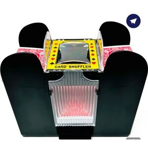 Brybelly Automatic Card Shuffler Rotating 6 Deck Tray and 12 Decks Playing Cards